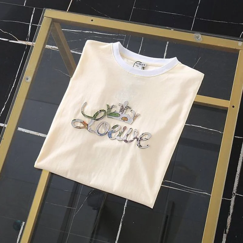 21-22AW☆関税込☆ロエベ★アナグラムバイカラーコットンTシャツ 偽物★ H928Y22X03