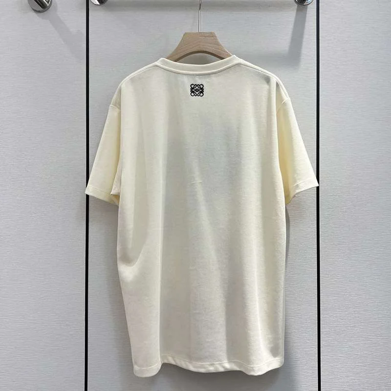 一目惚れ♪ロエベ 偽物 千尋 オーバーサイズ エンブロイダリー Tシャツ (ヘンプ＆コットン)S928Y22X01