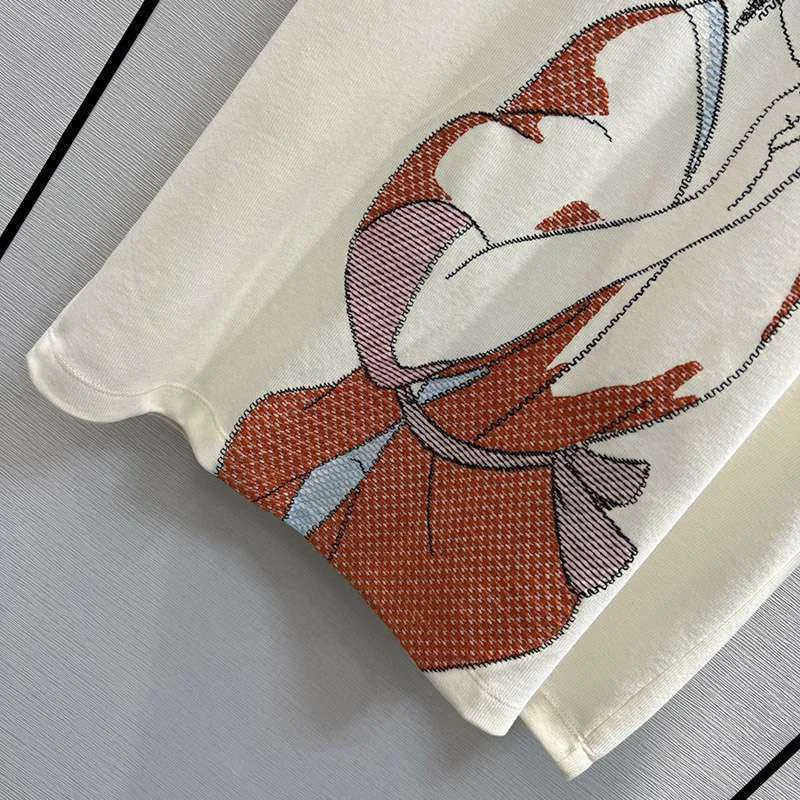 一目惚れ♪ロエベ 偽物 千尋 オーバーサイズ エンブロイダリー Tシャツ (ヘンプ＆コットン)S928Y22X01