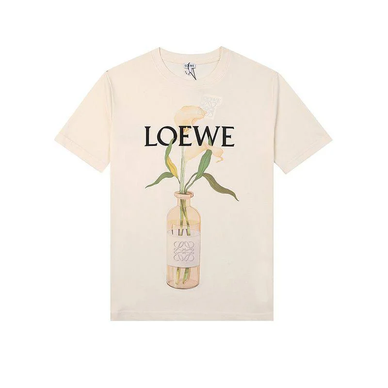 希少色 ロエベ Tシャツ スーパーコピー アナグラム ブローチプリント 半袖 loa31475