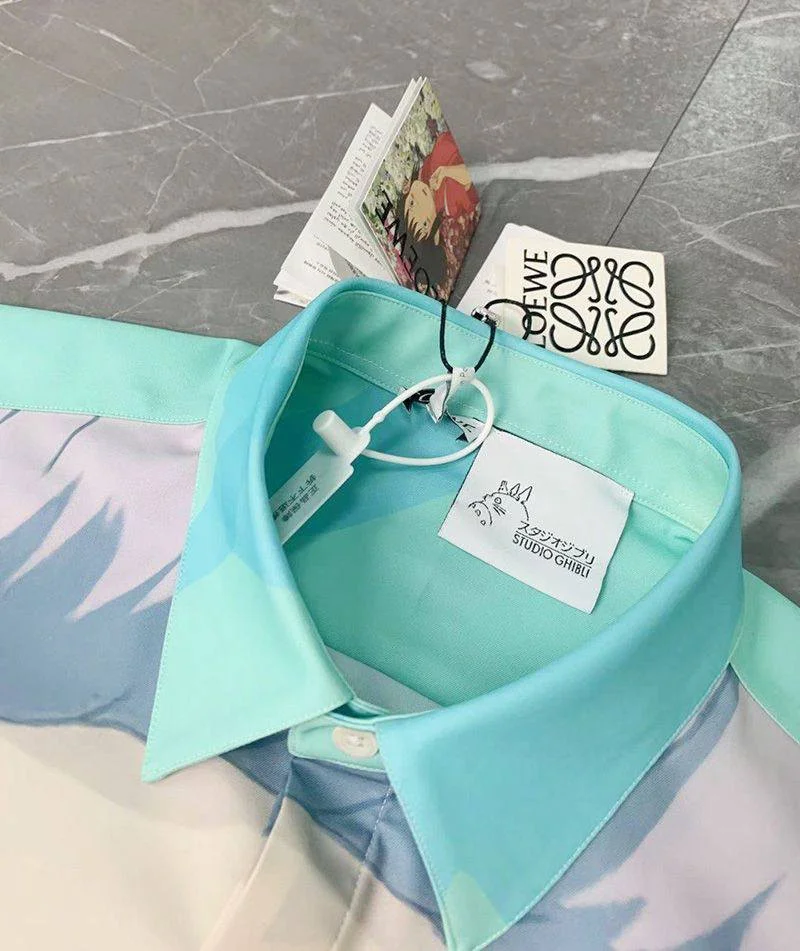 春もの新作 ロエベ×千と千尋の神隠し 千尋 シャツ コピー コットン lob99991