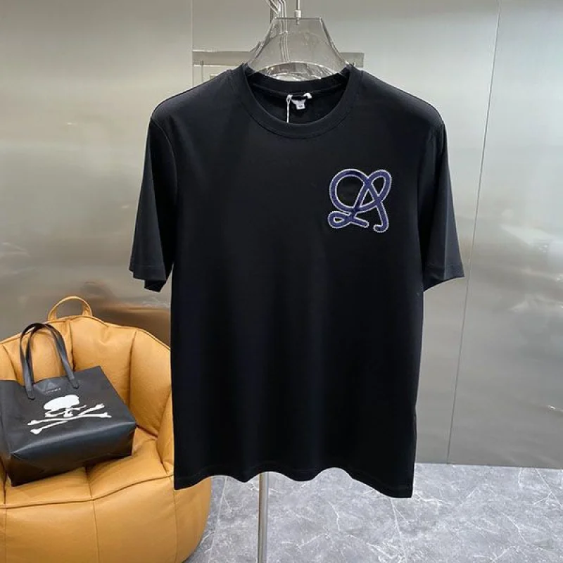 送料込ロエベ Tシャツ コピー 半袖 コットン アナグラム ロゴ 2色 lod11502
