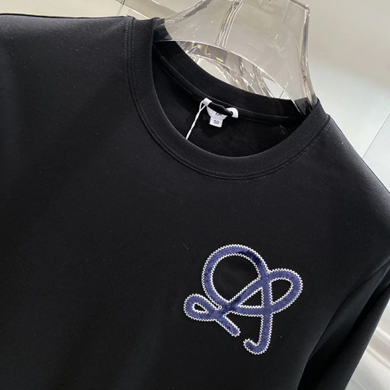 送料込ロエベ Tシャツ コピー 半袖 コットン アナグラム ロゴ 2色 lod11502