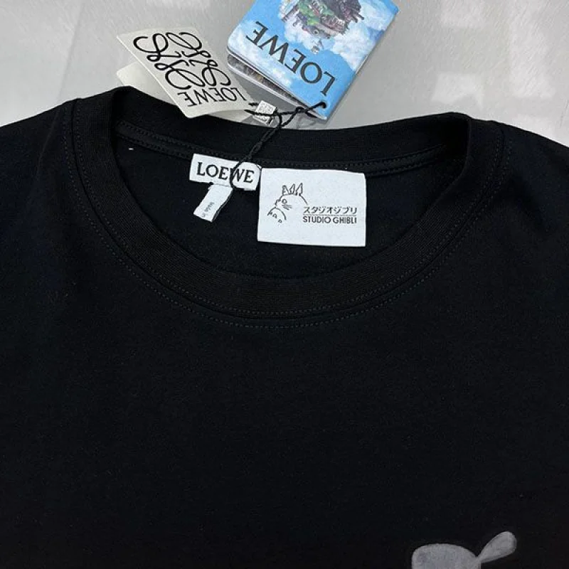 ロエベ×ジブリ ハウルの動く城 Tシャツ 偽物 コットン lod13369