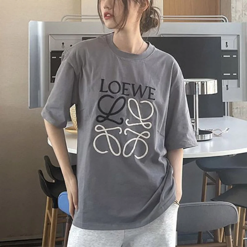 ロエベ プリント コットン ジャージ Tシャツ 偽物 loh31503
