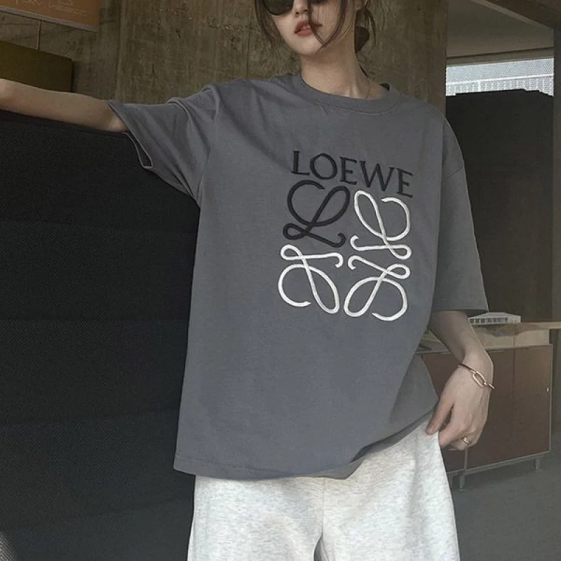 ロエベ プリント コットン ジャージ Tシャツ 偽物 loh31503