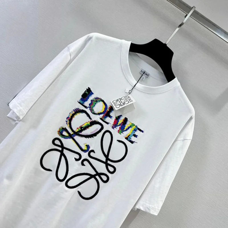 最安値挑戦 ロエベ アナグラム プリント Tシャツ 偽物 loh57666
