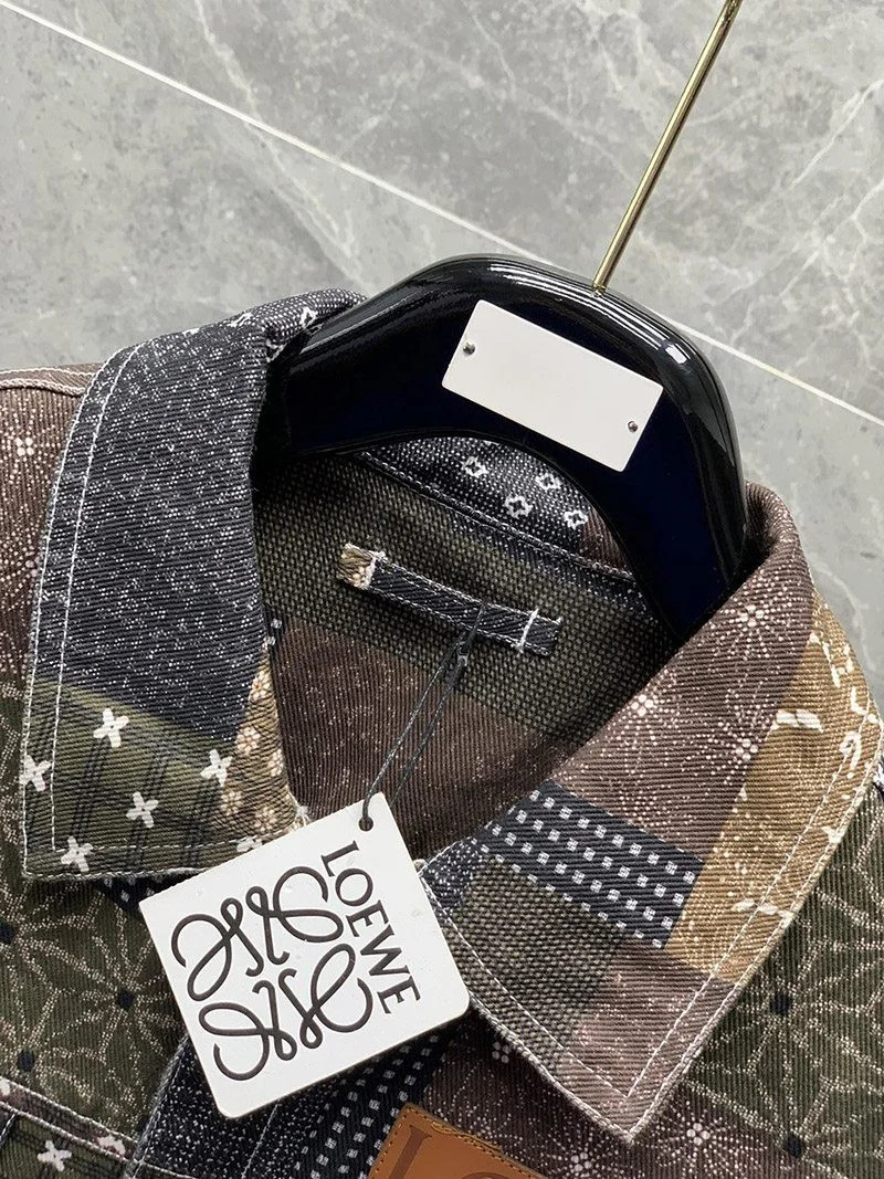 送料込 ロエベ 偽物 シークレットセート!パンジーデニムジャケット loh90519
