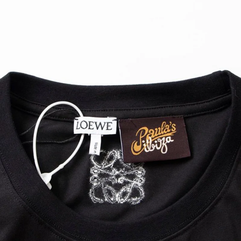 人気No1ロエベ 偽物 Paulas Ibiza ロゴ コットン Tシャツ 半袖 lok07899
