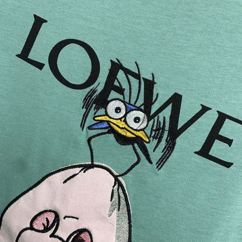 可愛い ロエベ×ジブリ ハエドリ クルーネックTシャツ コピー lom16507