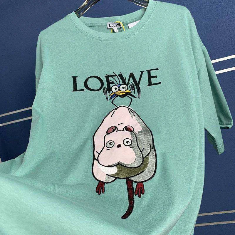 可愛い ロエベ×ジブリ ハエドリ クルーネックTシャツ コピー lom16507