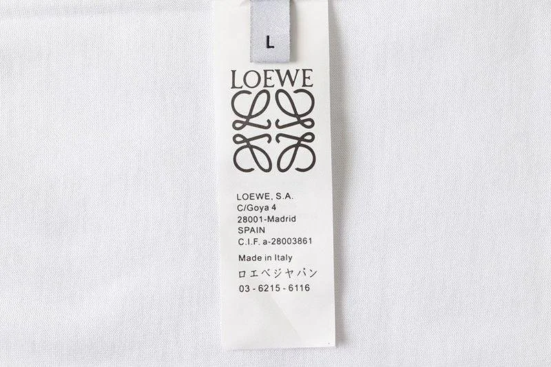 ★日本!!人気！ロエベ Tシャツ 偽物 ロゴプリントクルーネック半袖Tシャツ lom91740