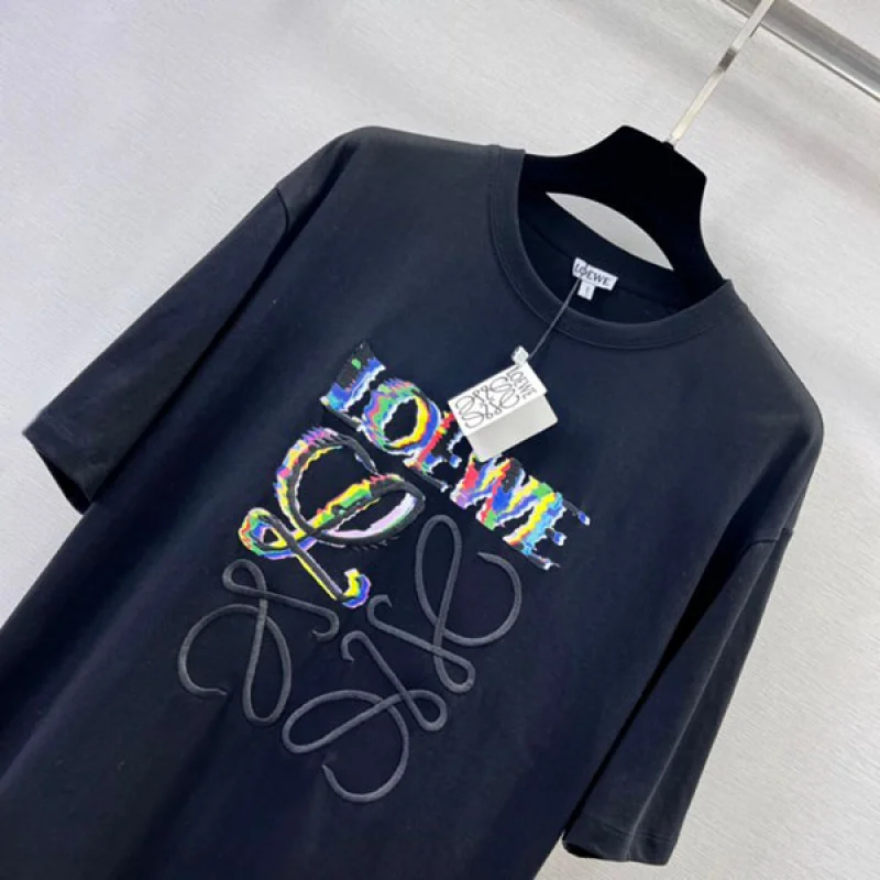 稀少 ロエベ アナグラム プリント Tシャツ コピー loo07613