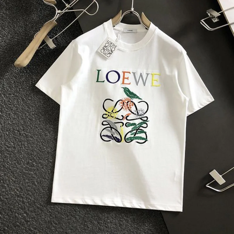 稀少ロエベ アナグラム ハーバリウム 半袖Tシャツ コピー 2色 loo21315