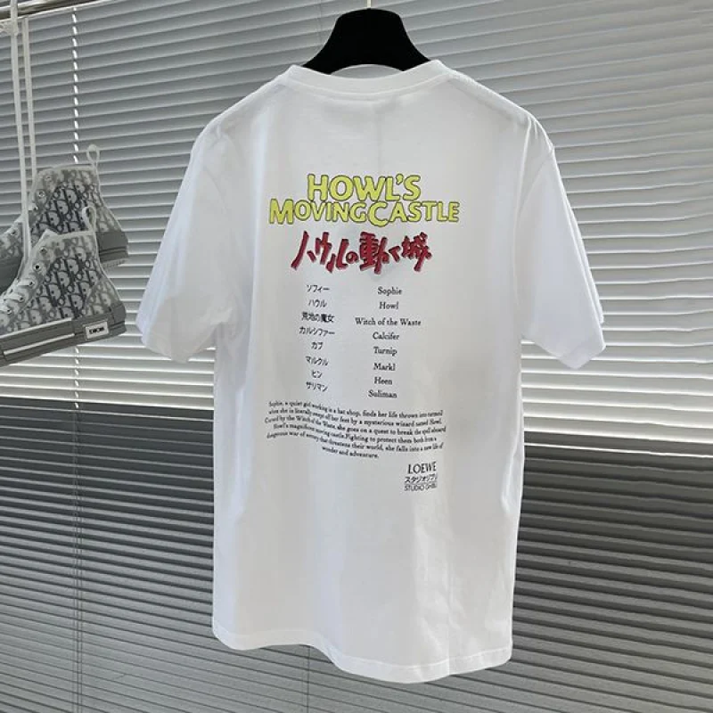 送料無料ロエベ カルシファー Tシャツ 偽物 クルーネック lop49986