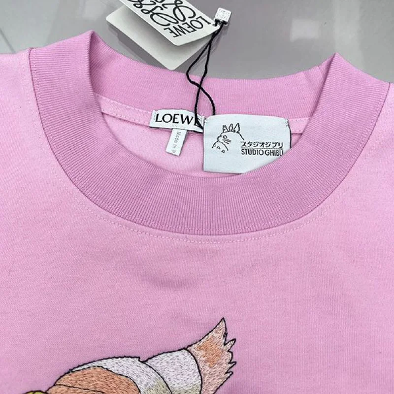 完売必至 ロエベ×ジブリ ハウルの動く城 Tシャツ コピー コットン lop56956