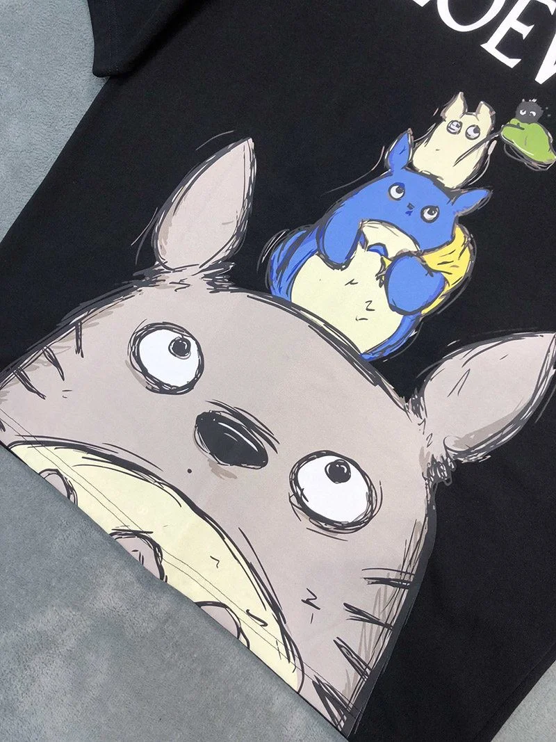争奪戦 可愛い ロエベ トトロ tシャツ コピー コラボ コットン lop69694