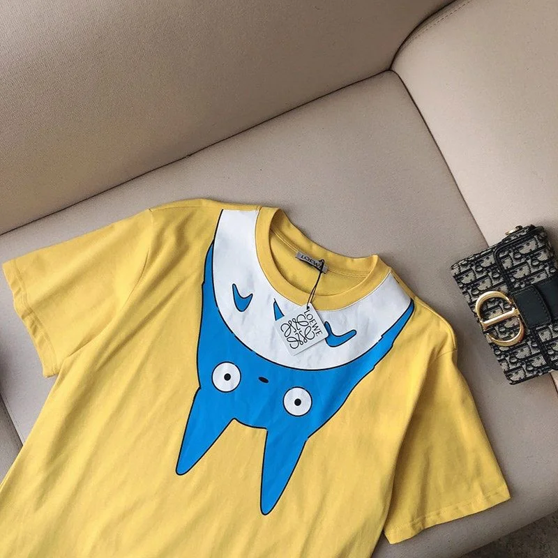 世界中で大人気♪可愛い ロエベ トトロ tシャツ コピー コラボ コットン los38605