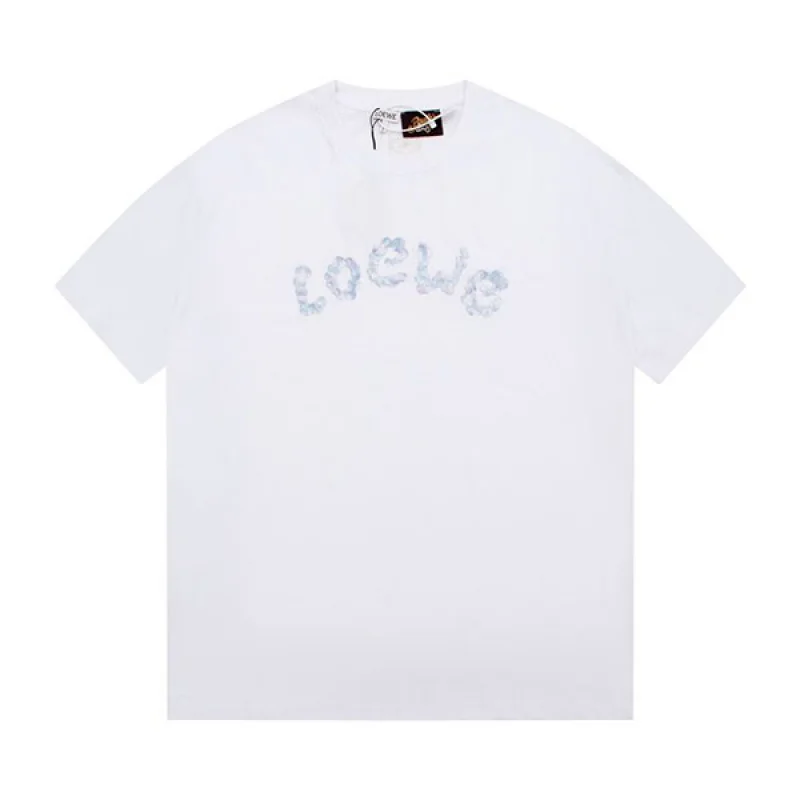 大人気!ロエベ Paulas Ibiza コピー ロゴ コットン Tシャツ 半袖 lou14177