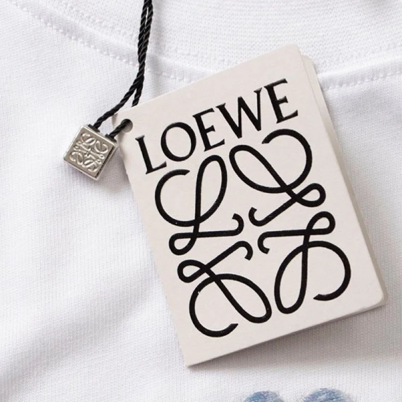 大人気!ロエベ Paulas Ibiza コピー ロゴ コットン Tシャツ 半袖 lou14177