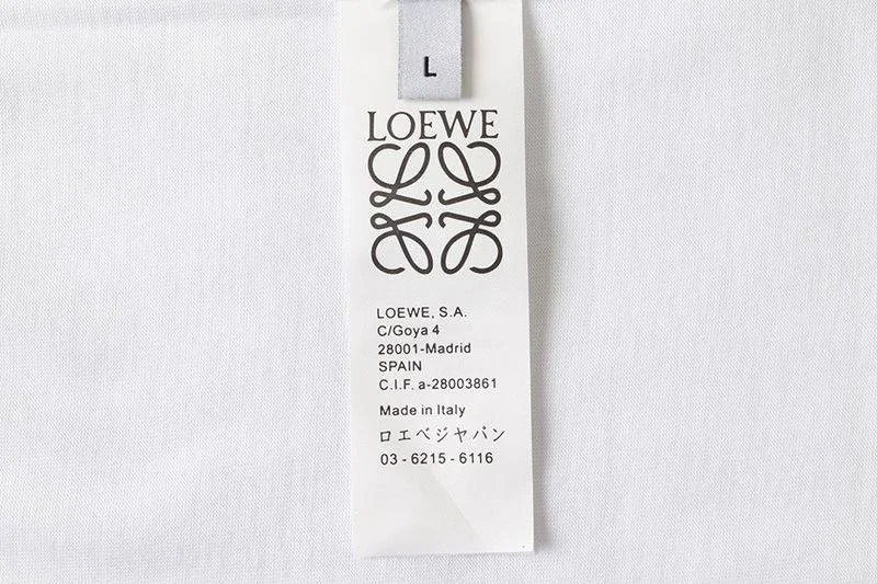 《大人気》 ロエベ Tシャツ コピーアナグラム ブローチプリント 半袖 lou17893