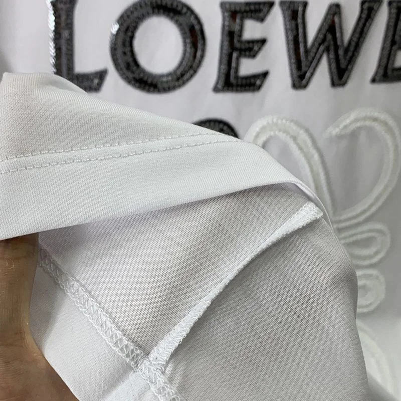 【国内発送】ロエベ プリントコットンジャージーTシャツ コピー 2色 low40595