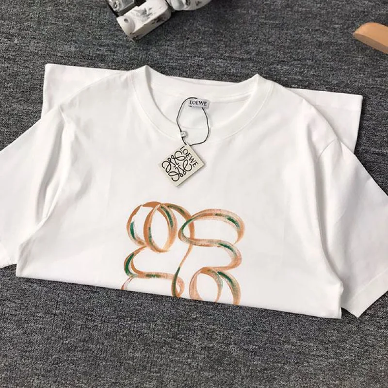素敵な☆ロエベ★アナグラムバイカラーコットンTシャツ 偽物★ lox53173