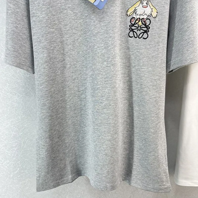 確保済みロエベ ヒン アナグラム Tシャツ コピー クルーネック 2色 loz53590