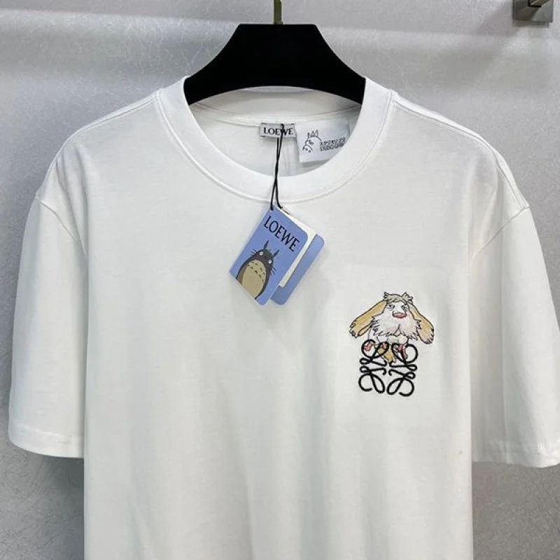確保済みロエベ ヒン アナグラム Tシャツ コピー クルーネック 2色 loz53590
