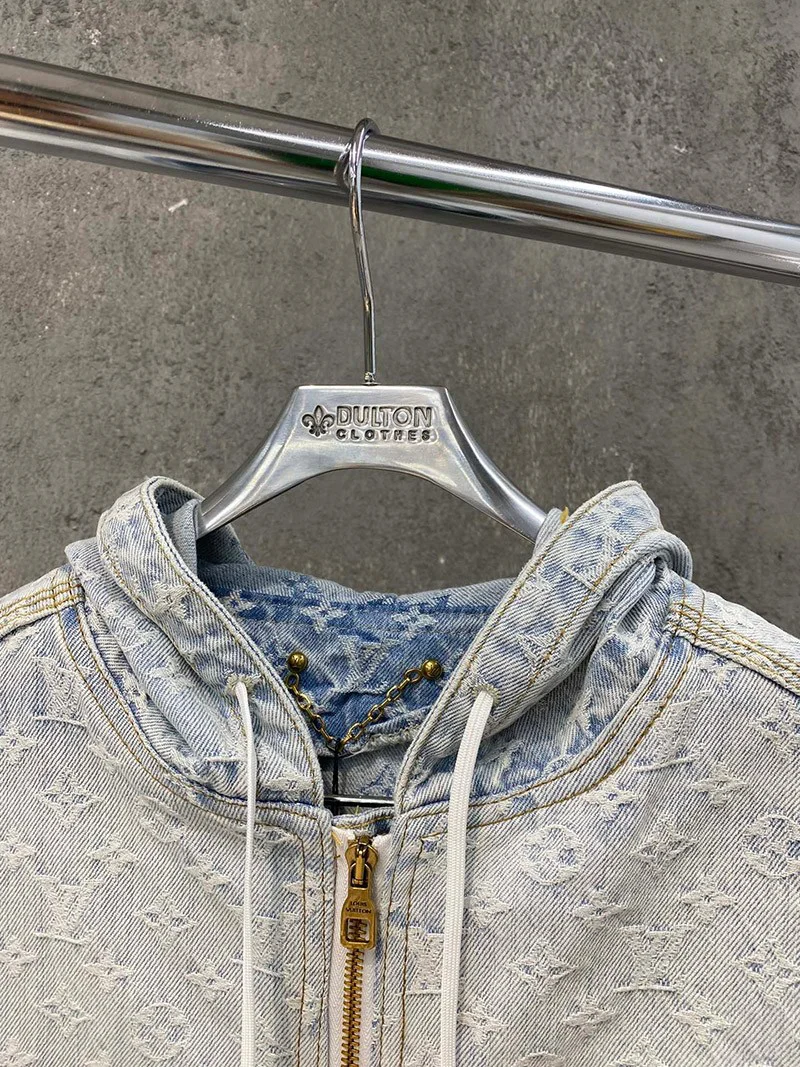 お早めに ルイヴィトン デニムジャケット コピー LV×NBA ジップスルーフーディ 1A8WTS
