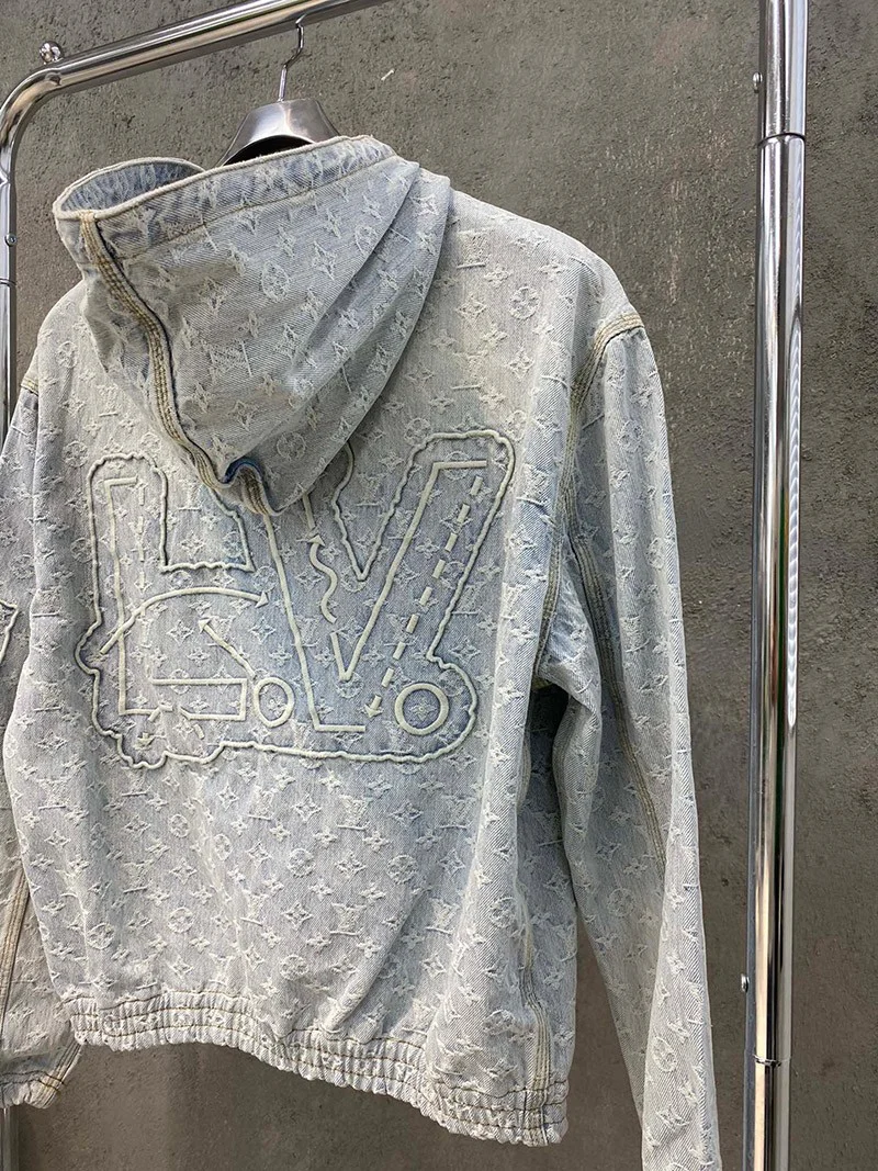 お早めに ルイヴィトン デニムジャケット コピー LV×NBA ジップスルーフーディ 1A8WTS