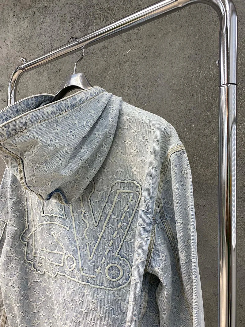 お早めに ルイヴィトン デニムジャケット コピー LV×NBA ジップスルーフーディ 1A8WTS