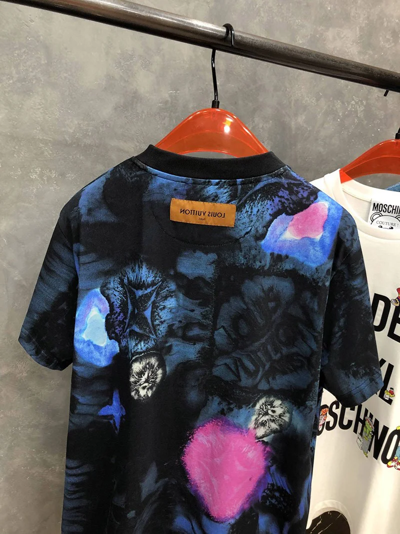 ルイヴィトン Tシャツ パロディ ソルトプリント トップス コットン 1A8X1M