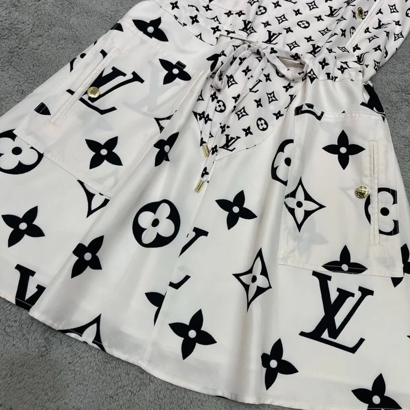ワンピ☆カワイイ ルイヴィトン ワンピース コピー モノグラムシルクドレス 1A927H