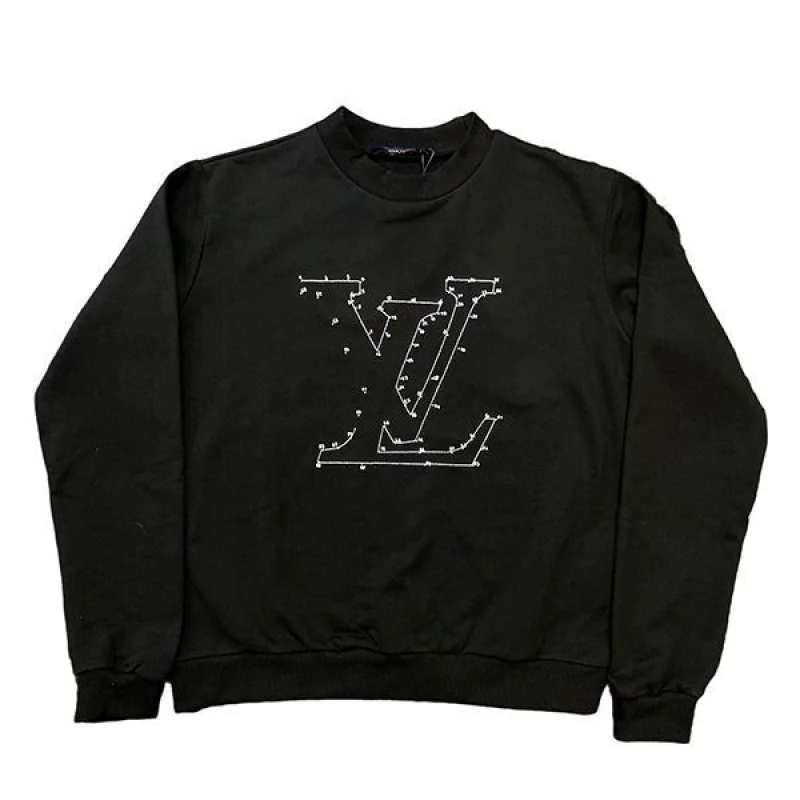 ルイヴィトン 偽物 LV ロゴ ステッチプリントスウェットシャツ 1A96KW