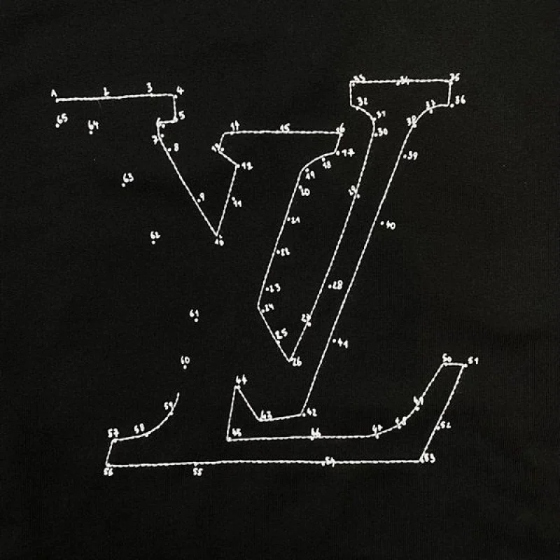 ルイヴィトン 偽物 LV ロゴ ステッチプリントスウェットシャツ 1A96KW