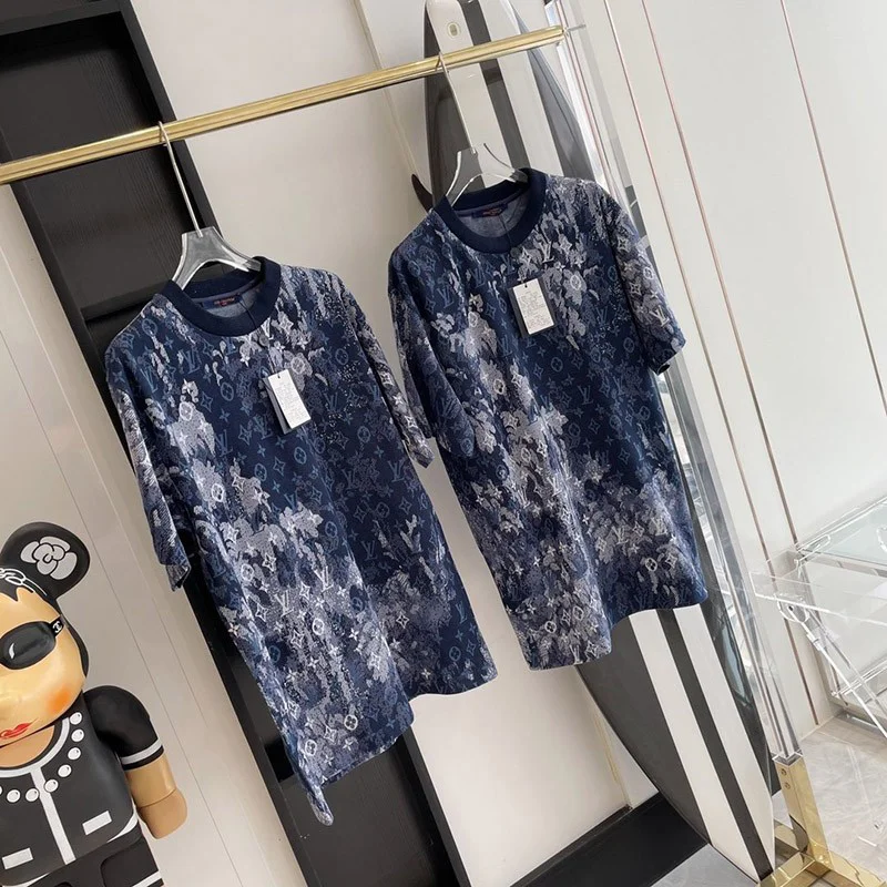 21-22AW ​ルイヴィトン Tシャツ コピー モノグラムタイ &amp; ダイプリンテッド 1A99VL