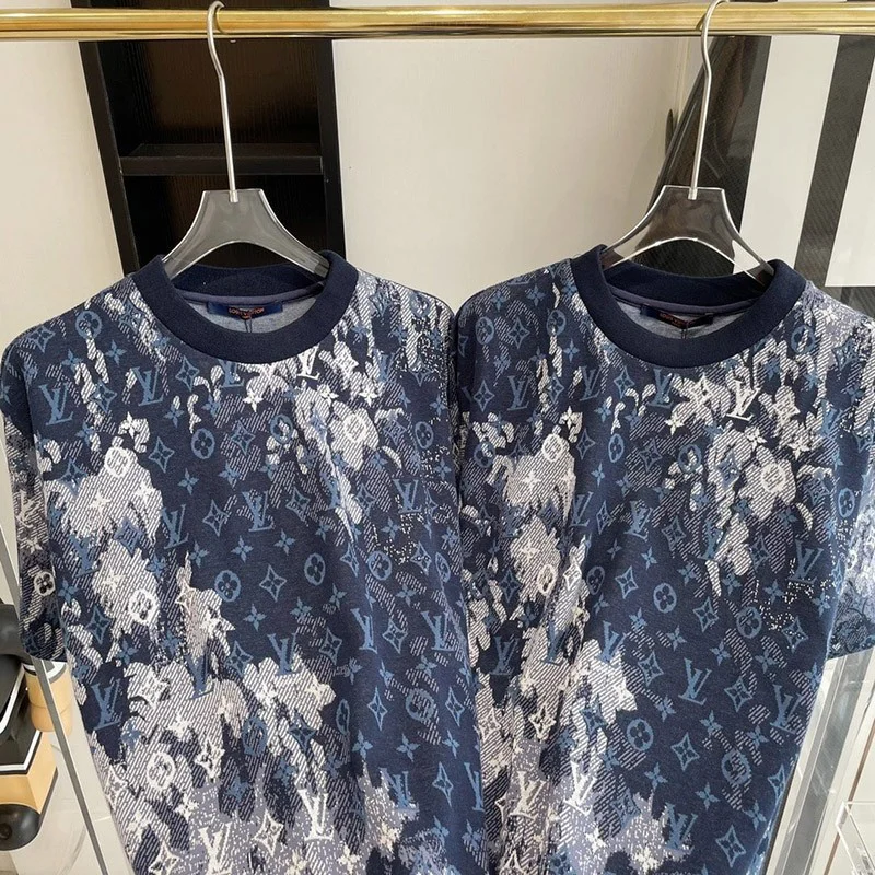 21-22AW ​ルイヴィトン Tシャツ コピー モノグラムタイ &amp; ダイプリンテッド 1A99VL