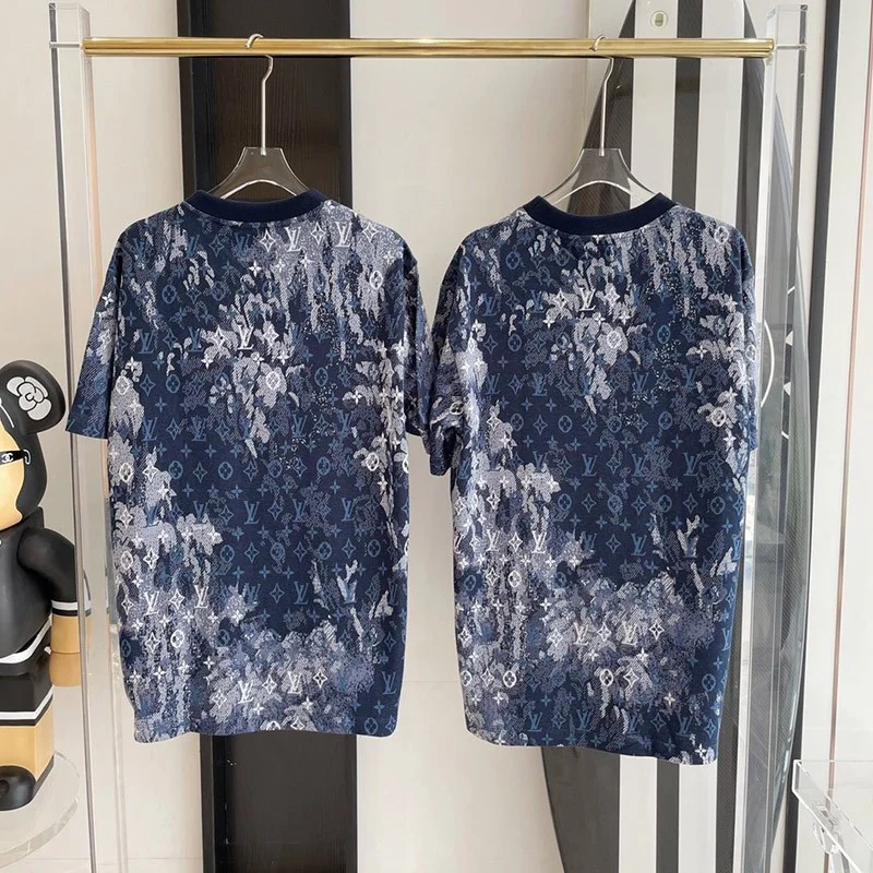 21-22AW ​ルイヴィトン Tシャツ コピー モノグラムタイ &amp; ダイプリンテッド 1A99VL