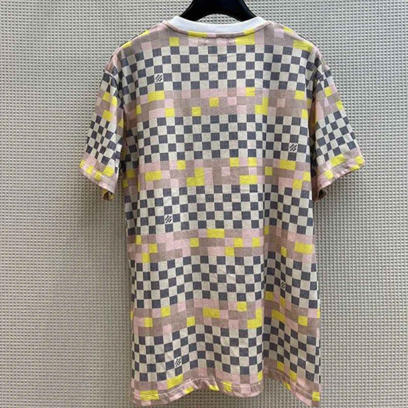 人気No1ルイヴィトン Tシャツ コピー Demier 半袖 ピクセル チェッカーボード 1A9XPQ