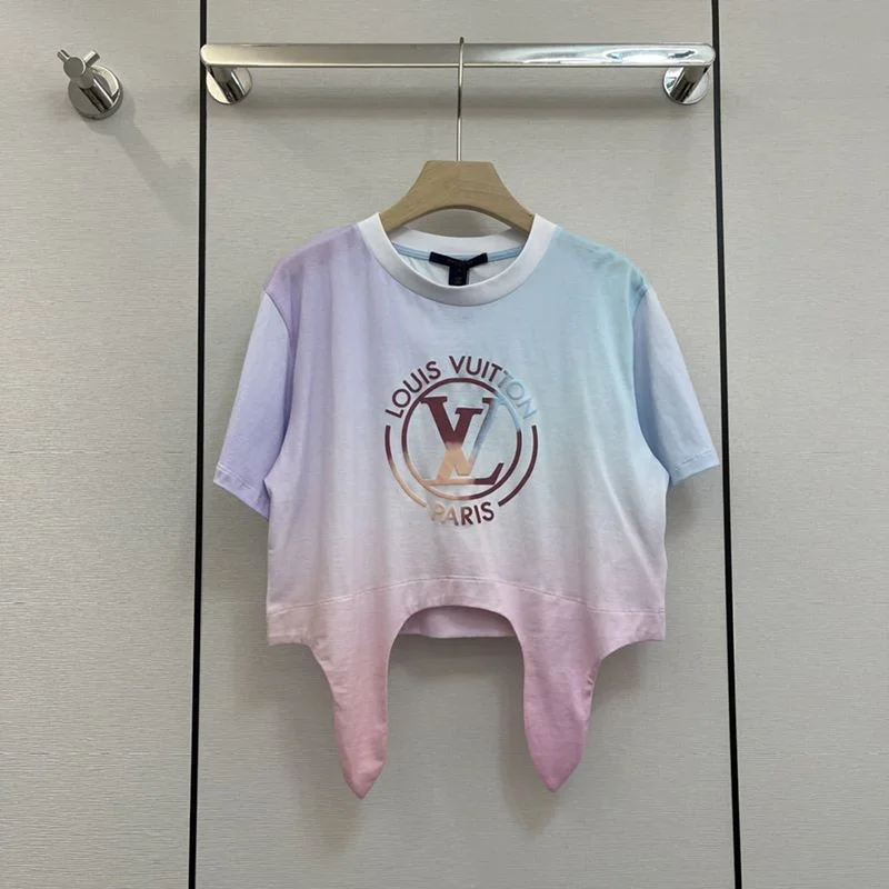 目を惹くカラー ルイヴィトン グラディエントLVサークルセルフタイTシャツ コピー 1A9YF4