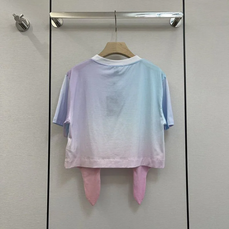 目を惹くカラー ルイヴィトン グラディエントLVサークルセルフタイTシャツ コピー 1A9YF4