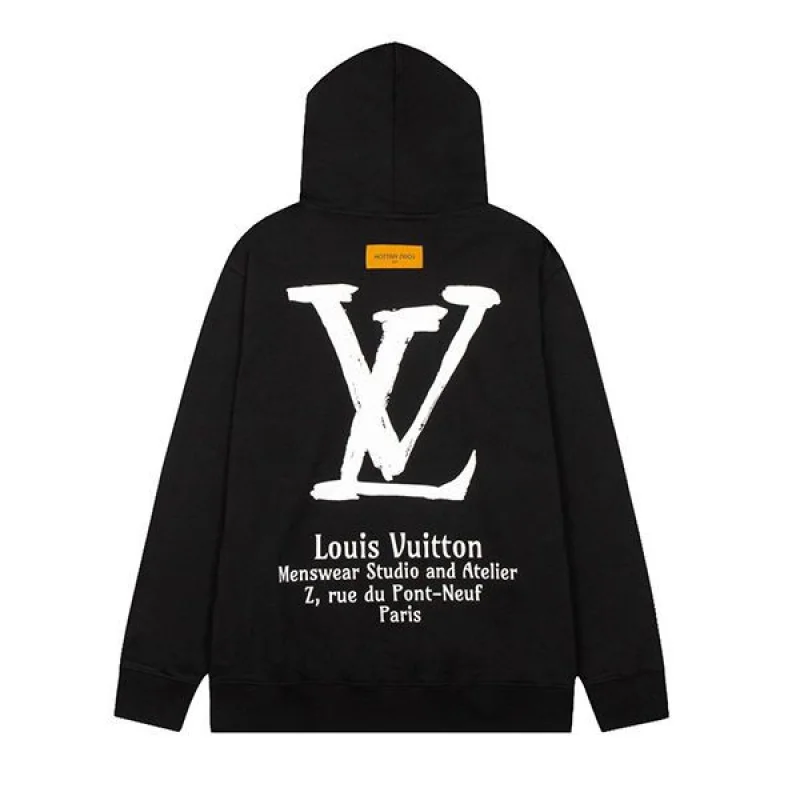 お洒落ルイヴィトン フーディ パーカー コピー ブラック vua04375