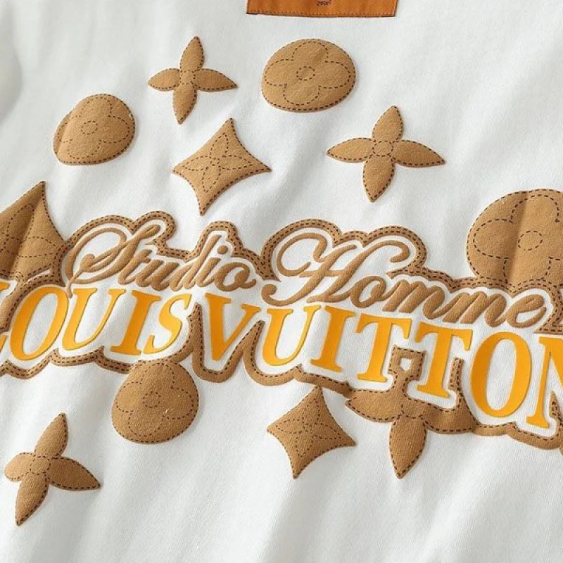 ルイヴィトン プリント Tシャツ 偽物 白 トップス vub44374