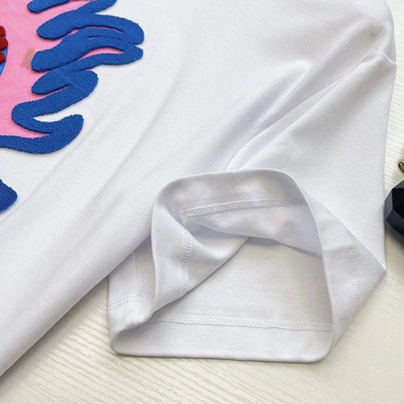 ルイヴィトンコラボ Tシャツ 偽物 トップス 白 半袖 フェイス 1AB869