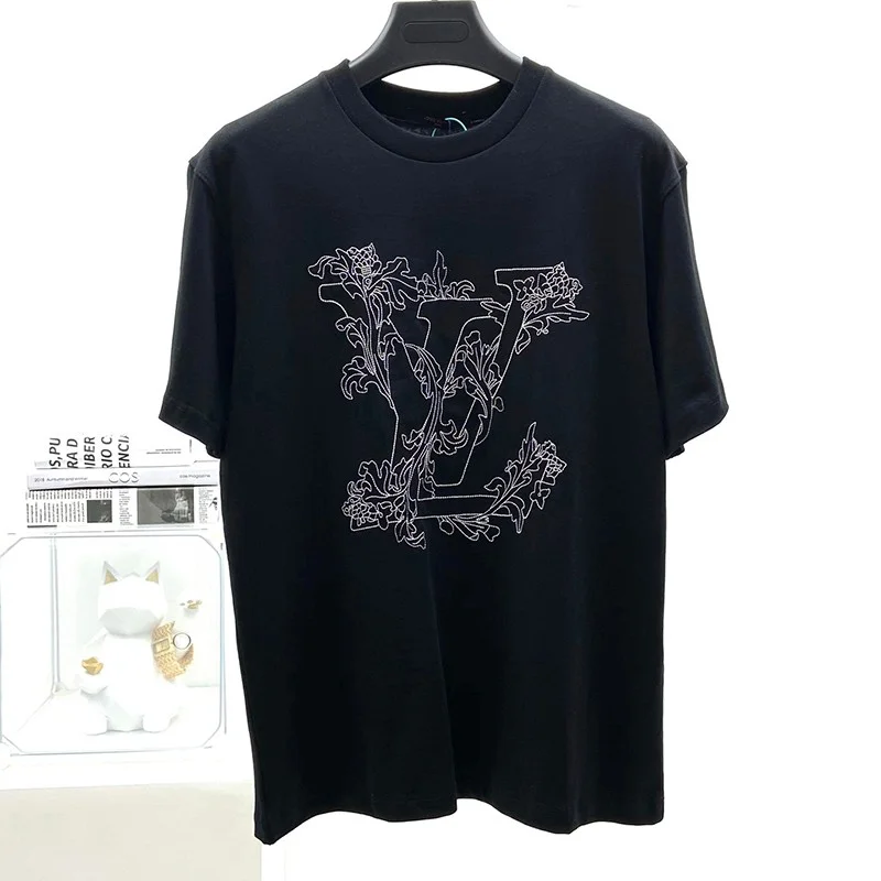 一目惚れ♪ルイヴィトン Tシャツ コピー 限定 半袖 エンブロイダリー vue04766