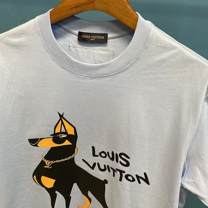 使い勝手良し ルイヴィトン 半袖 コットン ロゴ Tシャツ コピー vue75994