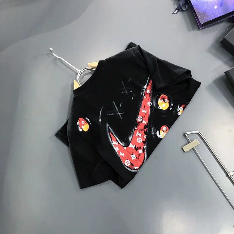 完売必至 ☆ルイヴィトン Tシャツ パロディ ウォーターカラーモノグラム☆ロゴ vuf84021