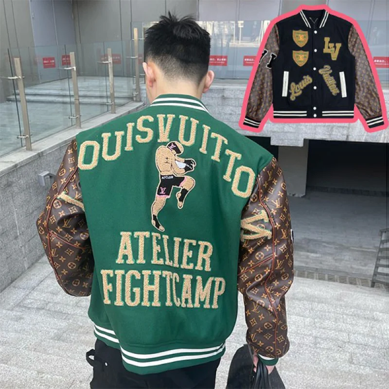 ルイヴィトン 偽物 LV レザーエンブロイダリーバーシティ vuh44341