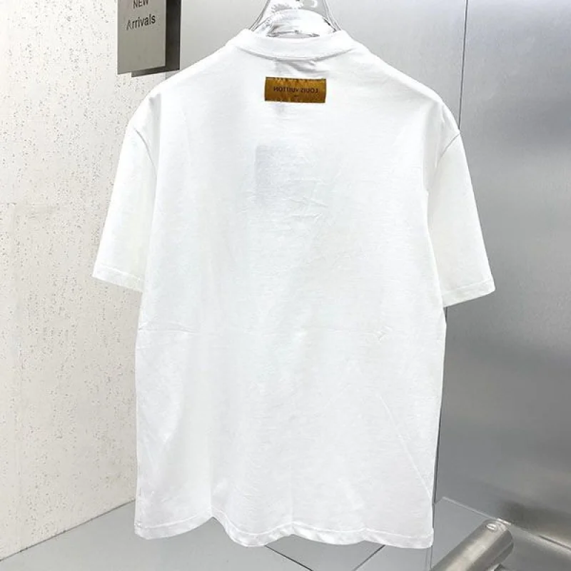 【大特価】ルイヴィトン NBA フロント&バック レタープリントTシャツ コピー vuj38824